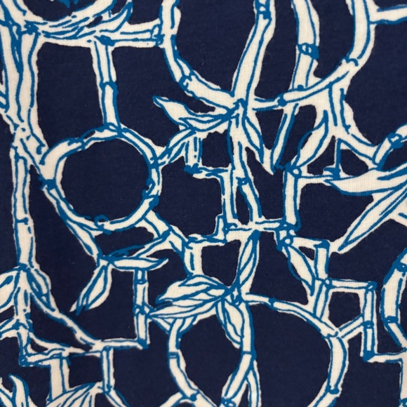 Lilly Pulitzer Edgewater Popover High Tide Navy Lucky Bamboo Medium - Picture 3 of 4